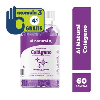 Farmacia San Pablo Al natural colágeno suplemento alimenticio sabor fresa oferta