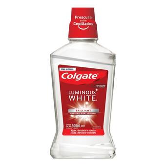 Farmacia San Pablo Colgate enjuague bucal luminous white blanqueador zero alcohol oferta