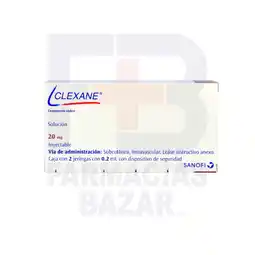Farmacias Bazar Clexane inyectable 20mg 2 jeringas oferta