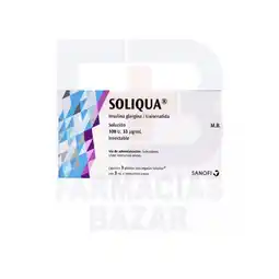 Farmacias Bazar Soliqua 100ml/33mcg solucion inyectable 3 plumas oferta