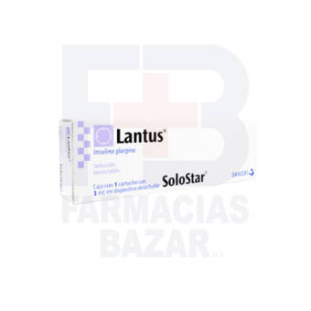 Farmacias Bazar Lantus solostar 1 cartucho 3ml oferta