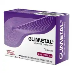 Farmacias Bazar Glimetal 2/1000mg 30 tabletas oferta