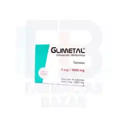 Farmacias Bazar Glimetal 2/1000mg 16 tabletas oferta
