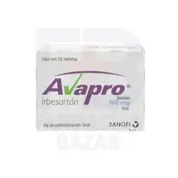 Farmacias Bazar Avapro 300mg 28 tabletas oferta