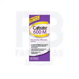Farmacias Bazar Caltrate 600+m 400ui 60 tabletas oferta