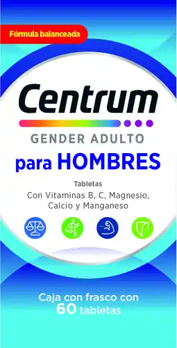 Farmacias Bazar Centrum gender hombre +50 60 tabletas oferta