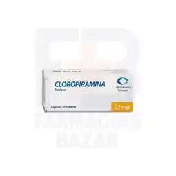Farmacias Bazar Cloropiramina 25mg 20 tabletas schoen oferta