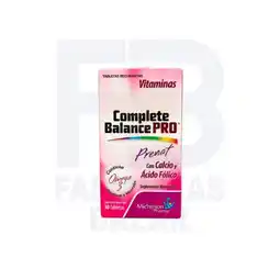 Farmacias Bazar Complete balance pro pre nat 30 tabletas oferta
