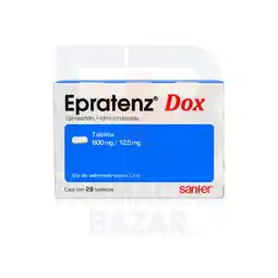 Farmacias Bazar Epratenz dox 600/12.5mg 28 tabletas oferta