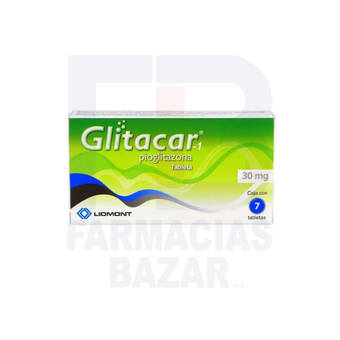 Farmacias Bazar Glitacar-1 30 mg 7 tabletas oferta