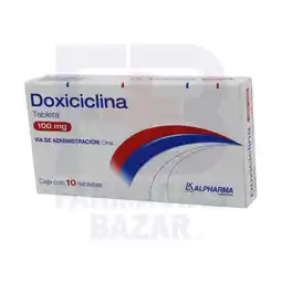 Farmacias Bazar Doxiciclina 100mg 10 tabletas alpharma oferta