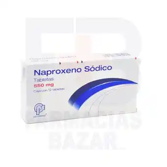 Farmacias Bazar Naproxeno sodico 550mg 12 tabletas psicofarma oferta