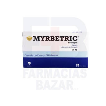Farmacias Bazar Myrbetric lp 25mg 30 tabletas oferta