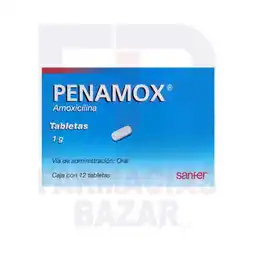 Farmacias Bazar Penamox 1gr 12 tabletas oferta