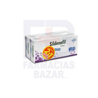 Farmacias Bazar Sildenafil 100mg 4 tabletas 2x1 ultra oferta