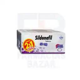 Farmacias Bazar Sildenafil 50mg 4 tabletas 2x1 ultra oferta