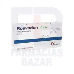 Farmacias Bazar Rosvaden 10mg 30 tabletas alpharma oferta