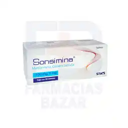 Farmacias Bazar Sonsimina 500/5mg 60 tabletas sons oferta