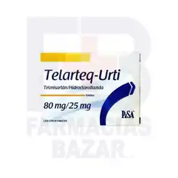 Farmacias Bazar Telarteq urti 80/25mg 14 tabletas oferta