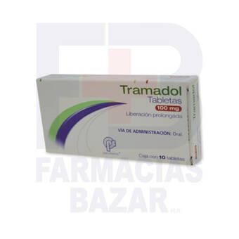 Farmacias Bazar Tramadol lp 100mg 10 tabletas psicofarma oferta