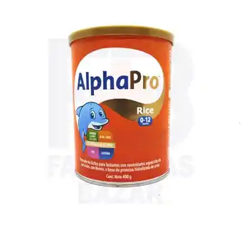 Farmacias Bazar Leche alpha-pro rice 2 0-12meses refil 400gr oferta