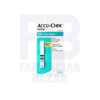 Farmacias Bazar Tiras para diabetes accu-check active con 25 piezas oferta