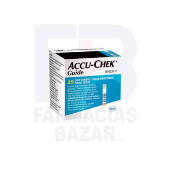 Farmacias Bazar Tiras para diabetes accu-check guide con 25 piezas oferta