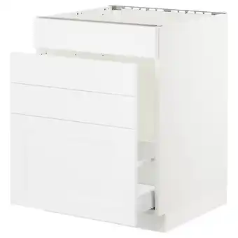 Sektion gabin bajo p/tarja y bote de basura, blanco maximera/axstad blanco mate, 61x61x76 cm