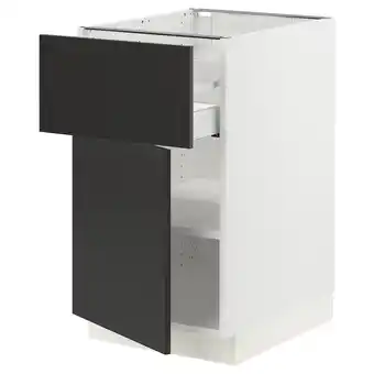 IKEA Sektion / maximera gabinete bajo 1 puerta 1 cajón, blanco/nickebo carbón mate, 46x61x76 cm oferta