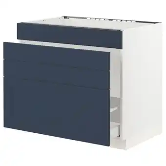 IKEA Sektion / maximera gabin bajo p/tarja y bote de basura, blanco axstad/mate azul, 91x61x76 cm oferta