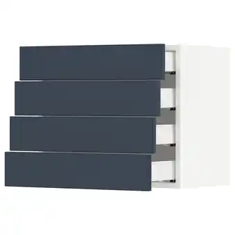 IKEA Sektion / maximera gabinete de pared 4 cajones, blanco axstad/mate azul, 61x37x51 cm oferta