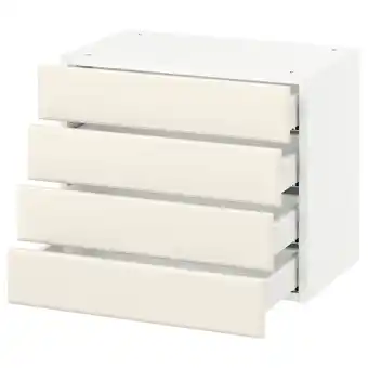 IKEA Sektion gabinete de pared 4 cajones, blanco maximera/bodbyn hueso, 61x37x51 cm oferta