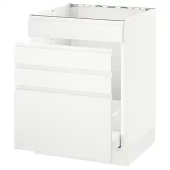 Sektion gabin bajo p/tarja y bote de basura, blanco maximera/voxtorp blanco mate, 61x61x76 cm