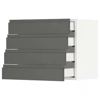 IKEA Sektion gabinete de pared 4 cajones, blanco maximera/voxtorp gris oscuro, 61x37x51 cm oferta