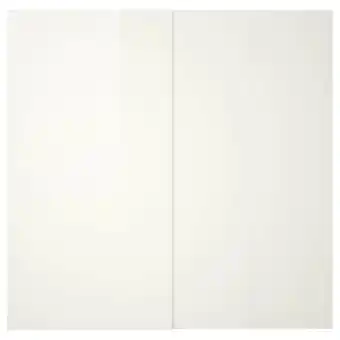 IKEA Hasvik par de puertas corredizas, alto brillo blanco, 200x236 cm oferta