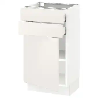 IKEA Sektion / maximera gabinete bajo 1 puerta 2 cajones, blanco/veddinge blanco, 46x37x76 cm oferta