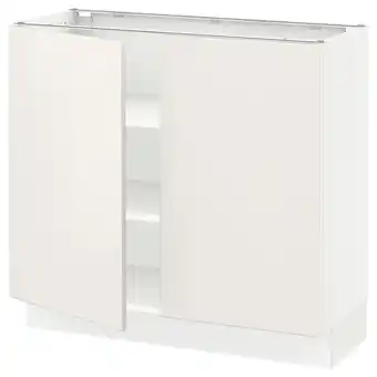 IKEA Sektion gabinete bajo 2 puertas c/estantes, blanco/veddinge blanco, 91x37x76 cm oferta