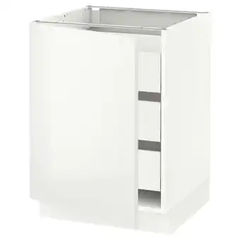 IKEA Sektion / maximera gabinete bajo 1 puerta 3 cajones, blanco/ringhult blanco, 61x61x76 cm oferta