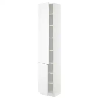 IKEA Sektion gabinete alto 2 puertas c/estantes, blanco/axstad blanco mate, 46x37x229 cm oferta