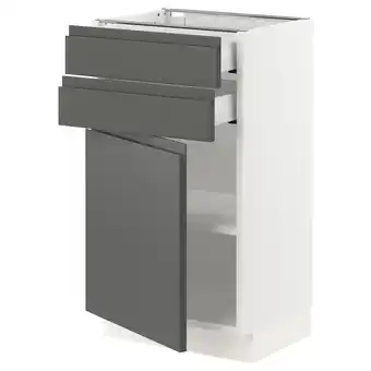 IKEA Sektion / maximera gabinete bajo 1 puerta 2 cajones, blanco/voxtorp gris oscuro, 46x37x76 cm oferta