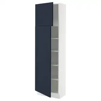 IKEA Sektion gabinete alto 2 puertas c/estantes, blanco axstad/mate azul, 61x37x203 cm oferta