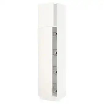 IKEA Sektion gabinete alto 2 puertas c/canasta, blanco/veddinge blanco, 46x61x203 cm oferta