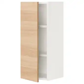 IKEA Enhet gabinete pared 1 prta c/estantes, blanco/efecto roble, 30x32x76 cm oferta