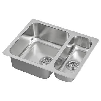 IKEA Hillesjön fregadero c/tarja 1½ y céspol, ac inox, 58x46 cm oferta