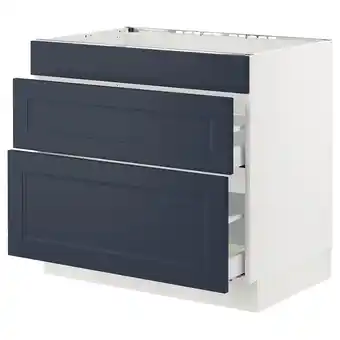 IKEA Sektion / maximera gabin bj p/prrilla y extrctor+cajón, blanco axstad/mate azul, 91x61x76 cm oferta