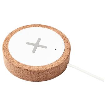 IKEA Nordmärke cargador inalámbrico, blanco/corcho oferta