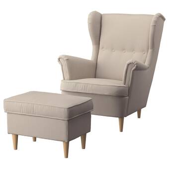 IKEA Strandmon sillón y reposapiés, kelinge beige oferta