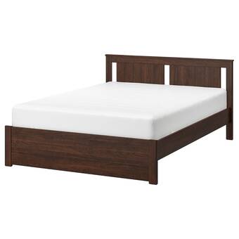 IKEA Songesand base de cama, café/luröy, queen oferta