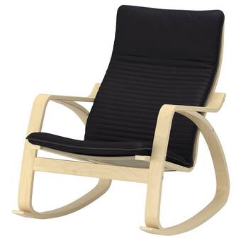 IKEA Poäng silla mecedora, chapa abedul/knisa negro oferta