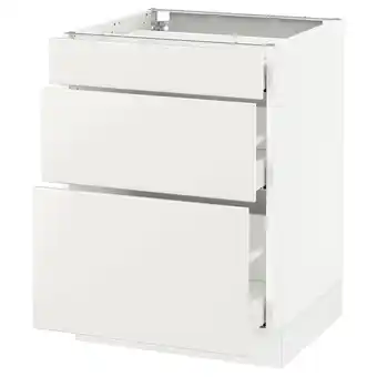 IKEA Sektion gabinete bajo 3 cajones, blanco maximera/veddinge blanco, 61x61x76 cm oferta